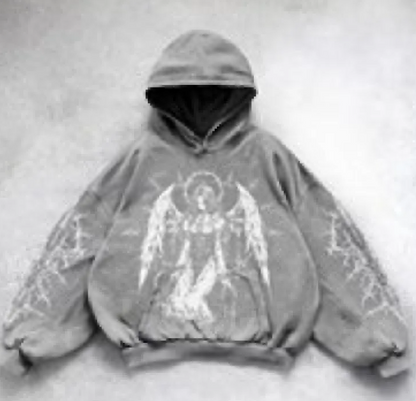 Hooded Printed Hip Hop Y2G Streetwear Sweatshirt