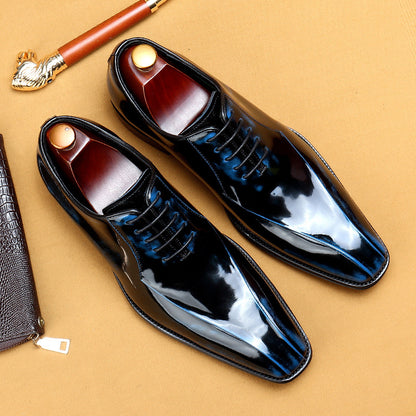 Men's Shiny Patent Leather Formal Oxford Shoes