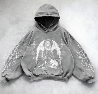 Hooded Printed Hip Hop Y2G Streetwear Sweatshirt