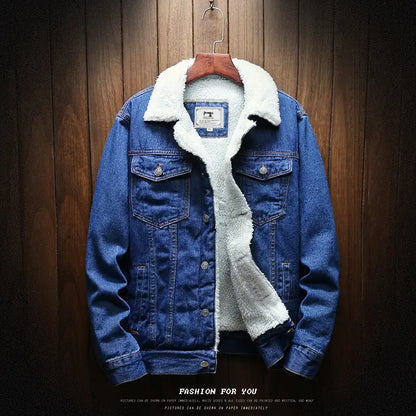 Winter Jean Jackets Warm Denim Coats