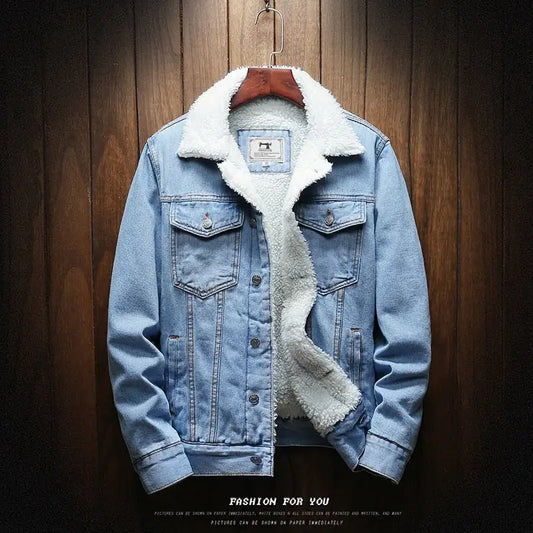 Winter Jean Jackets Warm Denim Coats