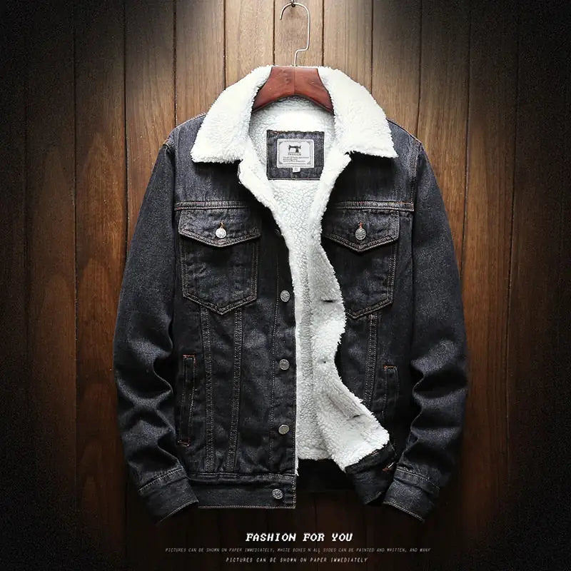 Winter Jean Jackets Warm Denim Coats