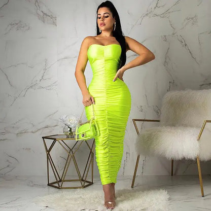 Neon Green Tube Dress