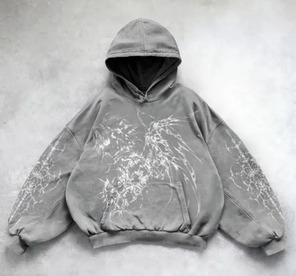 Hooded Printed Hip Hop Y2G Streetwear Sweatshirt