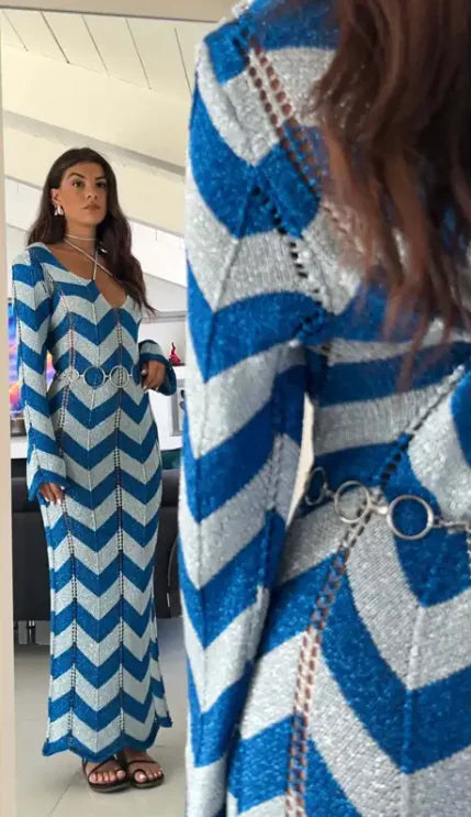 Statement Lace Up Beach Dress