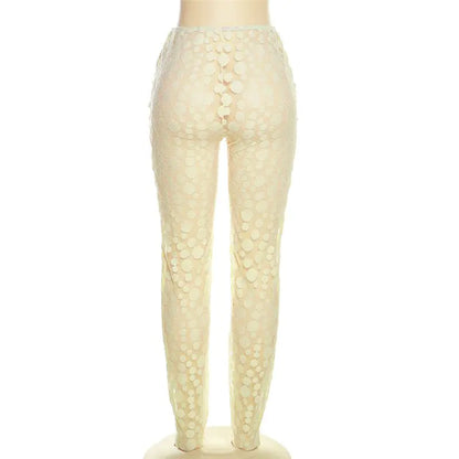 Dotted Up Mesh Stacked Leggings