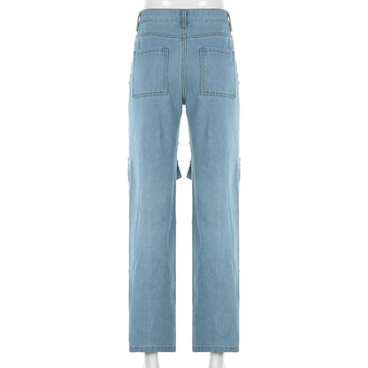 Distorted Ripped Leg Jeans