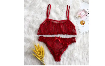 Women Lingerie Mesh Lace with Seamless Bra