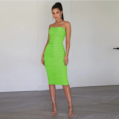 Neon Green Tube Dress